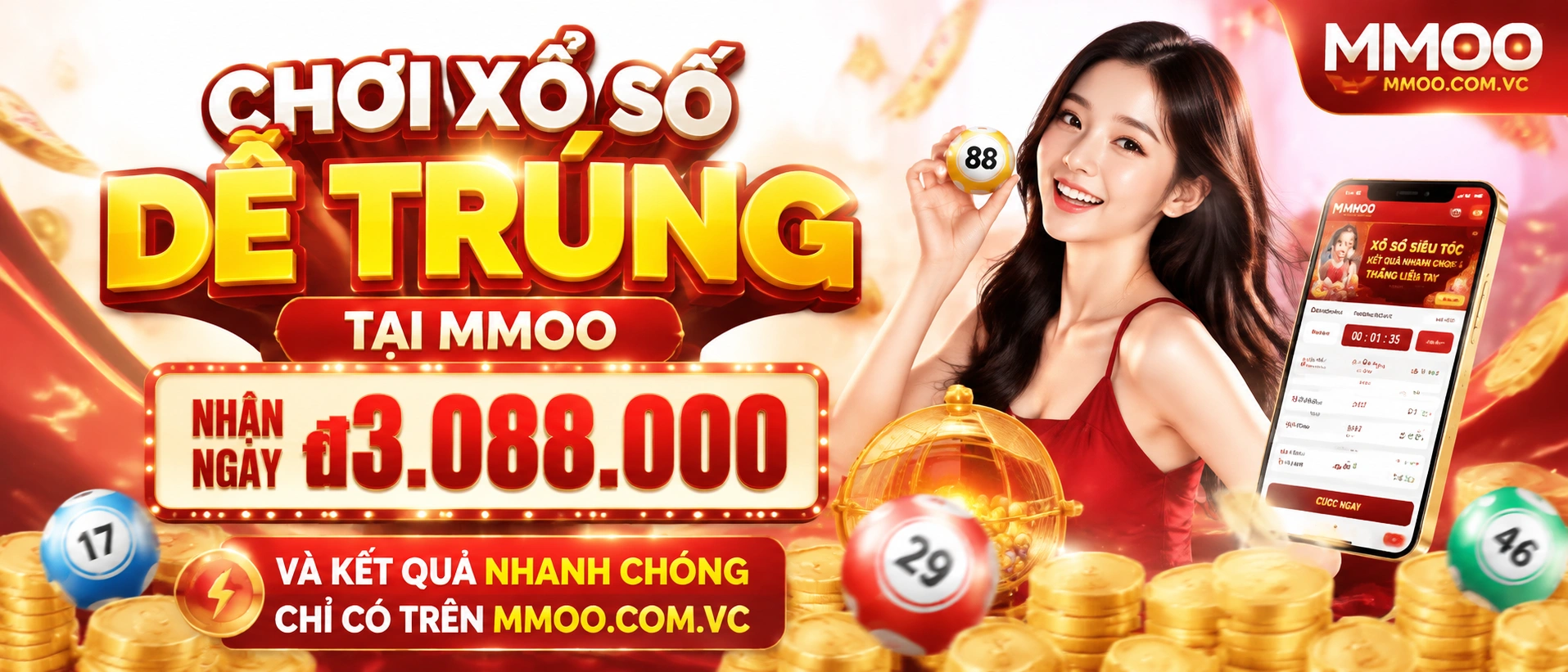 Hình ảnh minh họa khu vực xổ số miền Bắc, miền Nam và miền Trung trong giao diện điều hướng